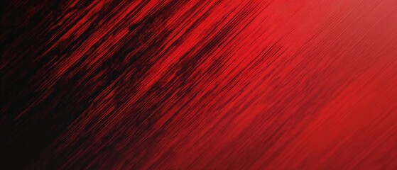 Striking red background contrasted with a solid black surface creating a bold and dramatic visual experience