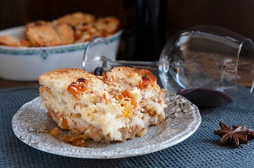 Capirotada de Semana Santa a sweet traditional Holy and Easter week Mexican dessert