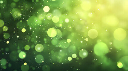 Fototapeta premium Green background with bokeh, green background vector presentation design 