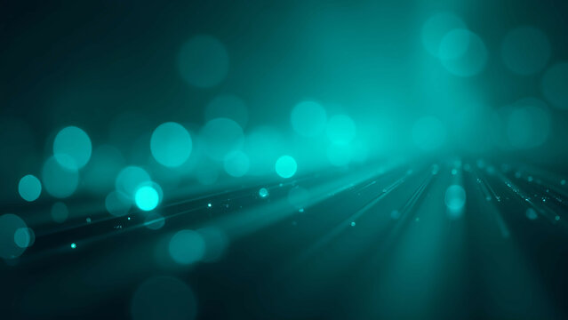 teal tech: abstract bokeh background