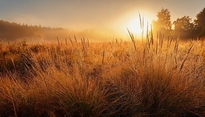 Fototapeta premium sunrise over the field