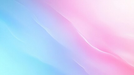 Obraz premium Abstract pastel pink and blue gradient background with soft wavy lines.