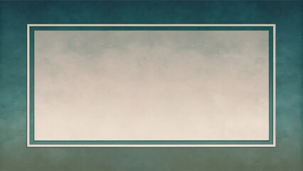Fototapeta premium Elegant Cream Rectangle on Teal Background Ideal for Presentations, Announcements, and Digital Designs