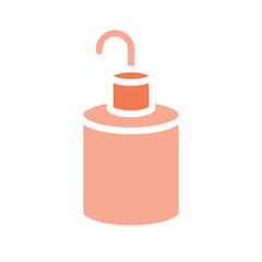 Bottle icon in flat color style