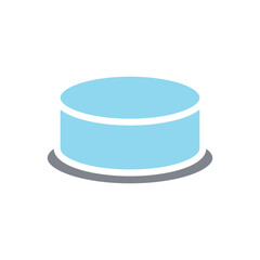 Packaging icon in flat color style