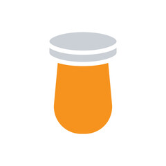 Bottle icon in flat color style