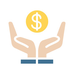 Perk icon in flat color style