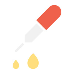 AHA injection icon in flat color style