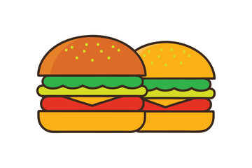  High-quality burger vector art illustrations perfect for microstock sites and creative projects.