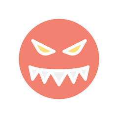 Poison icon in flat color style