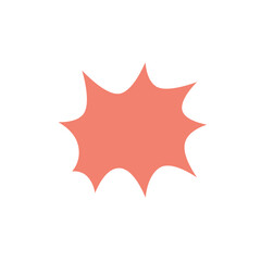 Message bubble icon in flat color style