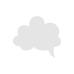 Message bubble icon in flat color style
