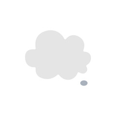 Message bubble icon in flat color style