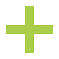 Fototapeta premium Plus, Positive, Cross, Add icon in flat color style