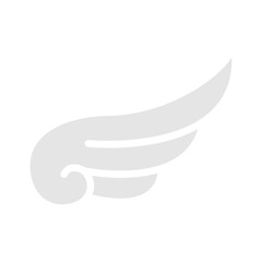 Wing icon in flat color style