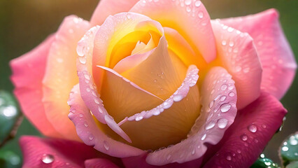 A delicate rosebud in soft pink and vibrant orange hues.