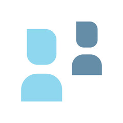 Men icon in flat color style