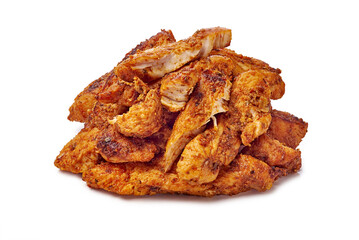 Savor the experience of deliciously crispy fried chicken pieces piled high on your plate