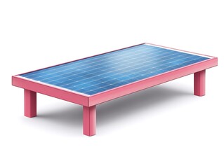 Pink Solar Panel Table Illustration