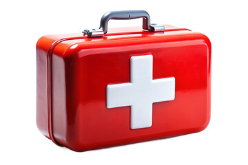 Fototapeta premium Red First Aid Kit with White Cross