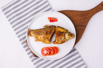 fried fish on a plate
