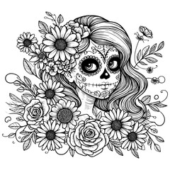 calavera skull, day of the dead Mexico.