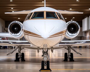 Fototapeta premium Private Jet in Hangar