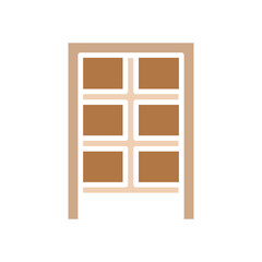 Cabinet icon in flat color style