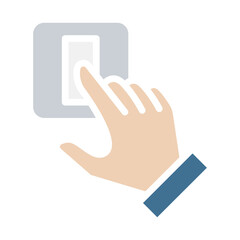 Switch icon in flat color style