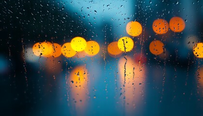 Rainy Night City Lights Through Window (1)