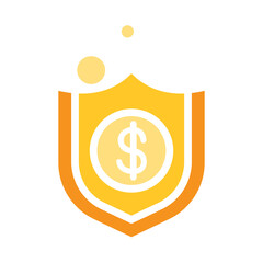 Obraz premium Insurance premium icon in flat color style
