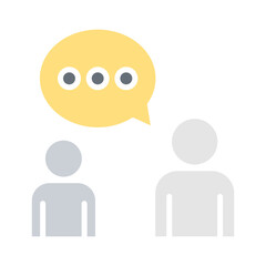 Consulting icon in flat color style