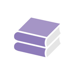 Book icon in flat color style