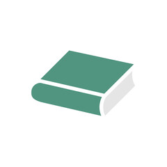 Book icon in flat color style