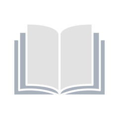 Book icon in flat color style