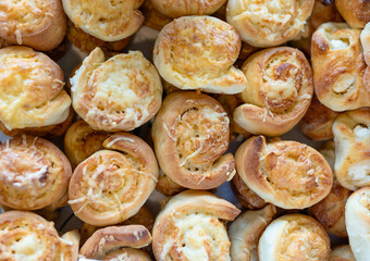Plate full of freshly baked scones