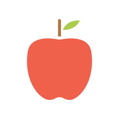 Apple icon in flat color style