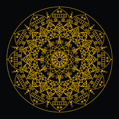 Golden mandala design