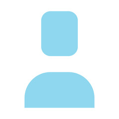 User icon in flat color style