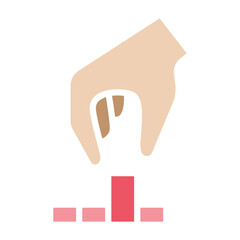 Selection icon in flat color style