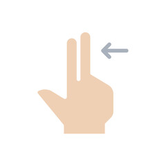 Touch screen icon in flat color style