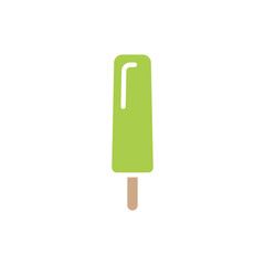 Ice cream icon in flat color style