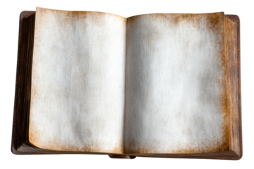 Open book with empty pages ready for writing, cut out