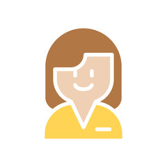 Banker icon in flat color style