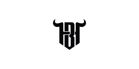 creative HB horn logo, with a modern concept