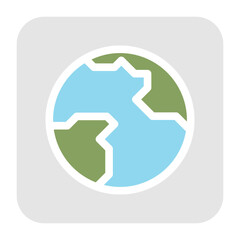 Internet connection icon in flat color style