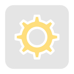Setting icon in flat color style