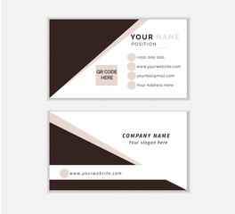 Double-sided creative and modern business card and name card, horizontal simple clean template vector desing.