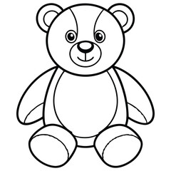 Cute panda line art vector design