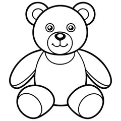 Cute panda line art vector design